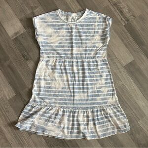 GAP Girls Blue Striped Tie Dye Jersey Dress XXL